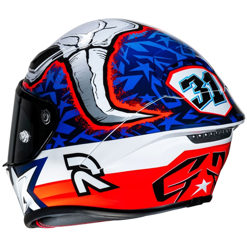 Casca moto integrala HJC RPHA 1 Garrett Gerloff Replica MC21 alb-albastru-rosu
