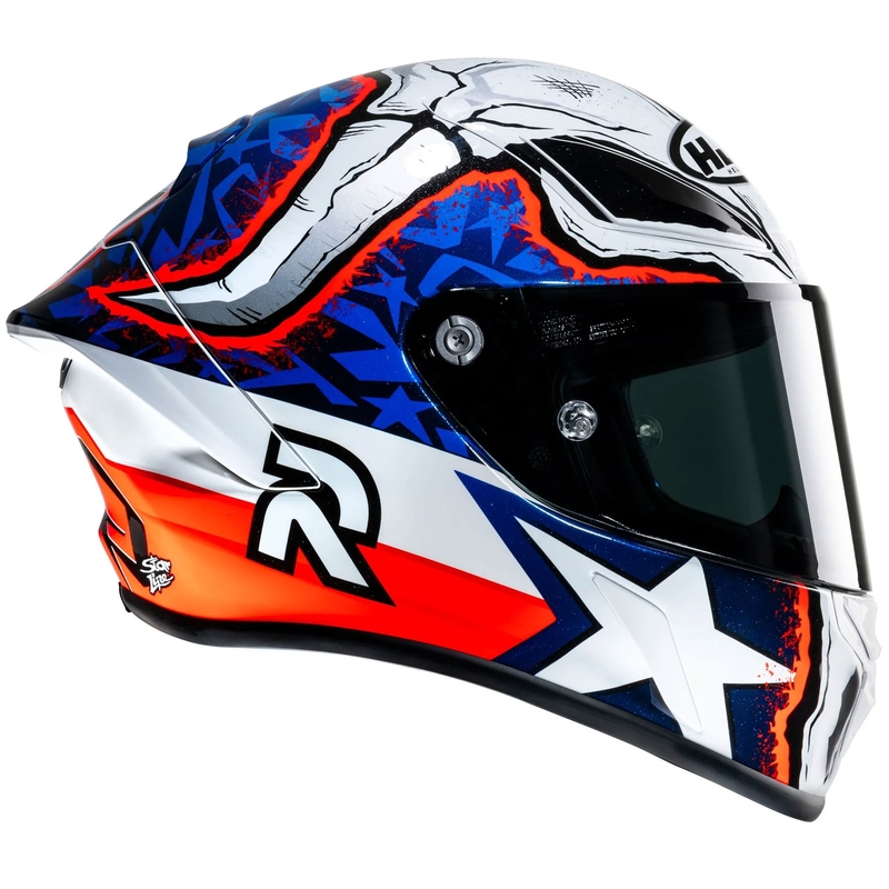 Casca moto integrala HJC RPHA 1 Garrett Gerloff Replica MC21 alb-albastru-rosu