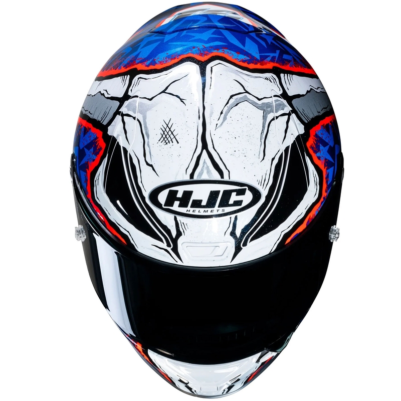 Casca moto integrala HJC RPHA 1 Garrett Gerloff Replica MC21 alb-albastru-rosu