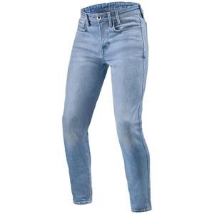 Pantaloni skinny pentru motociclete Revit Piston 3 Long  Albastru deschis