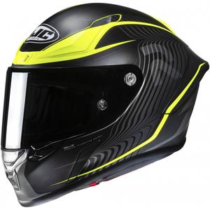 Casca moto integrala HJC RPHA 1 Lovis MC3HSF negru-galben fluo