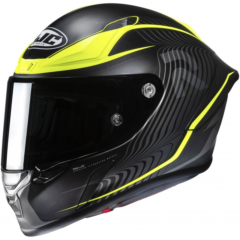 Casca moto integrala HJC RPHA 1 Lovis MC3HSF negru-galben fluo