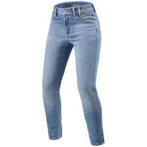 Jeans de motocicletă pentru femei Revit Shelby 3 skinny Short albastru deschis