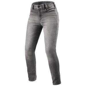 Jeans de motocicletă pentru femei Revit Shelby 3 skinny short , gri spălat