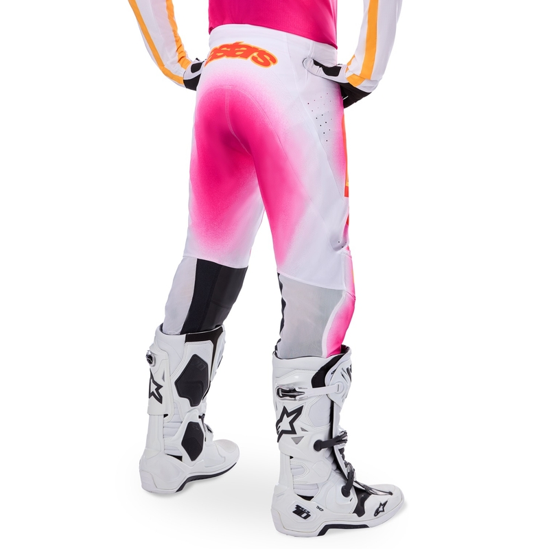Pantaloni Motocross Alpinestars Supertech Ediție Limitată MIG Fluo Roz-Alb-Portocaliu
