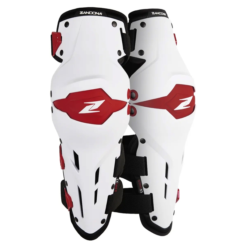Genunchi de protectie moto Zandona X-Treme Kneeguard alb-rosu