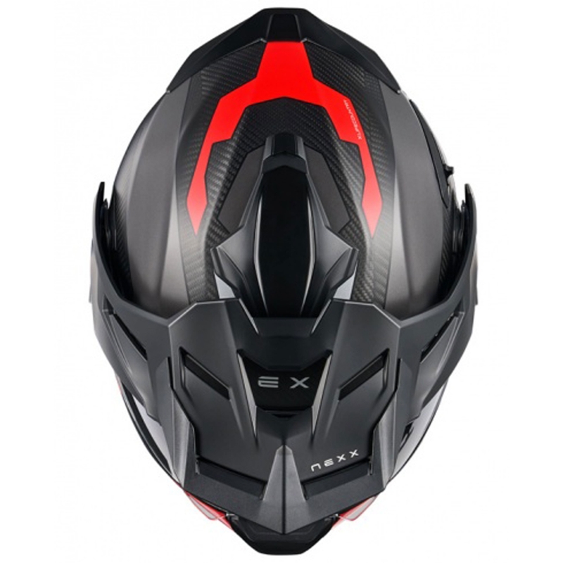 Casca de motocicleta rabatabila Nexx X.Lifecountry Terra gri-rosu mat lichidare