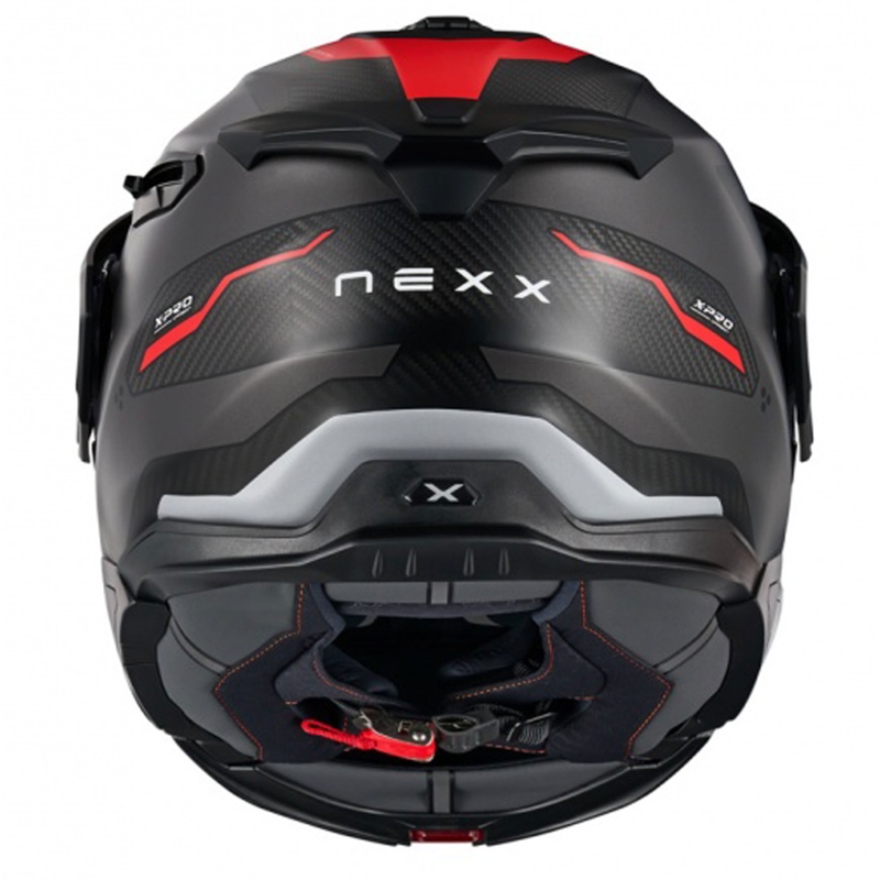 Casca de motocicleta rabatabila Nexx X.Lifecountry Terra gri-rosu mat lichidare