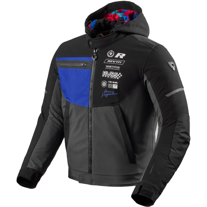 Geacă de motocicletă Revit Haste H2O negru-albastru