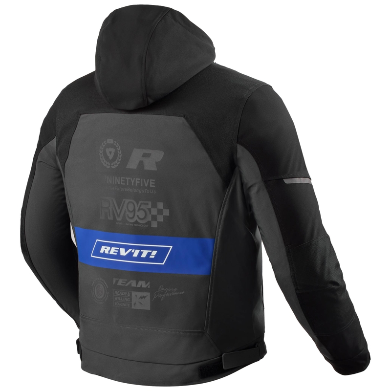 Geacă de motocicletă Revit Haste H2O negru-albastru