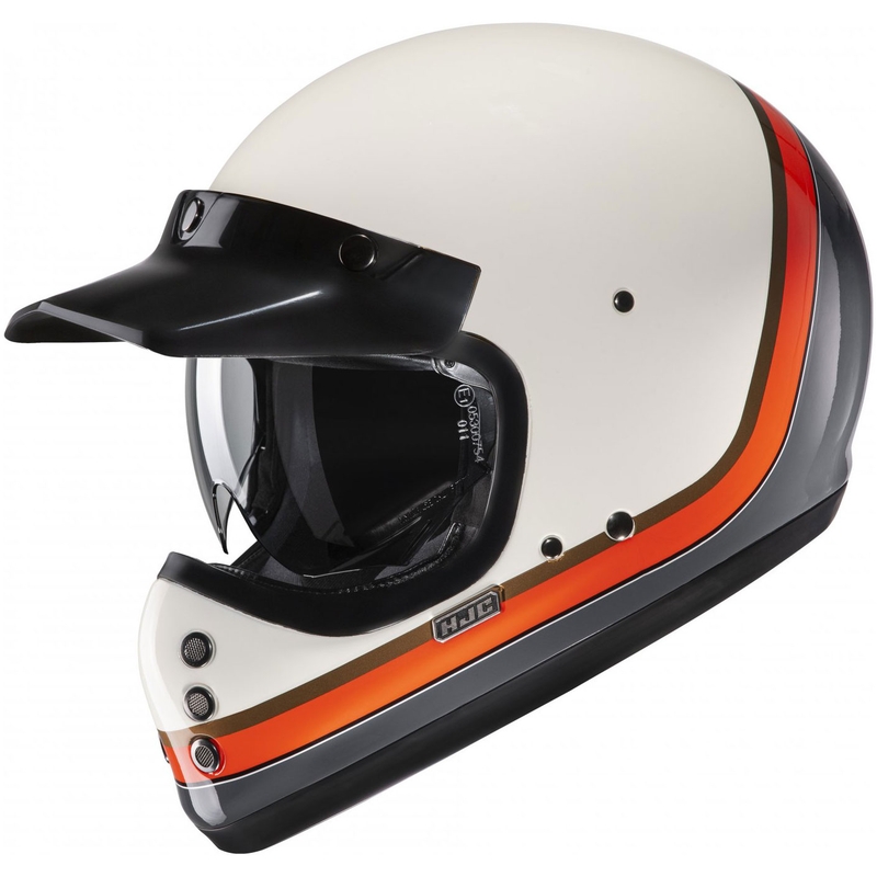 Cască integrală pentru motocicletă HJC V60 Scoby MC7 bej-negru-portocaliu-gri