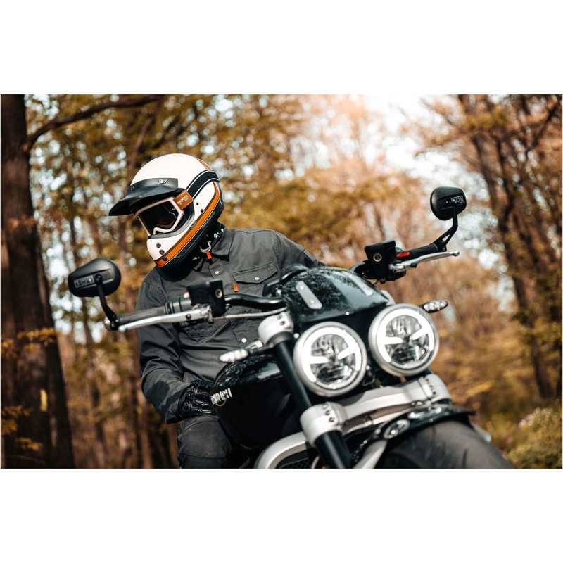 Cască integrală pentru motocicletă HJC V60 Scoby MC7 bej-negru-portocaliu-gri