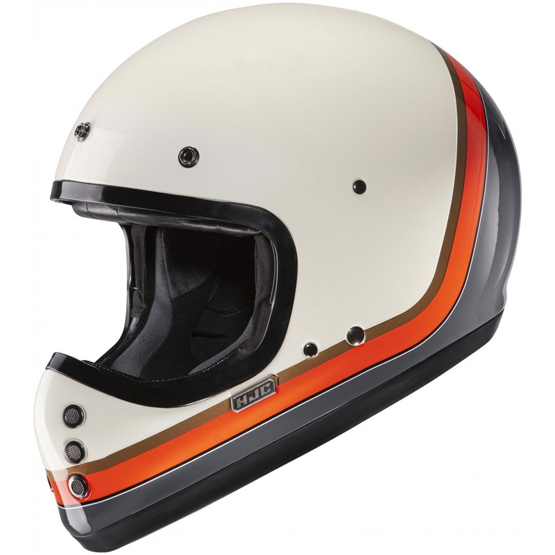 Cască integrală pentru motocicletă HJC V60 Scoby MC7 bej-negru-portocaliu-gri