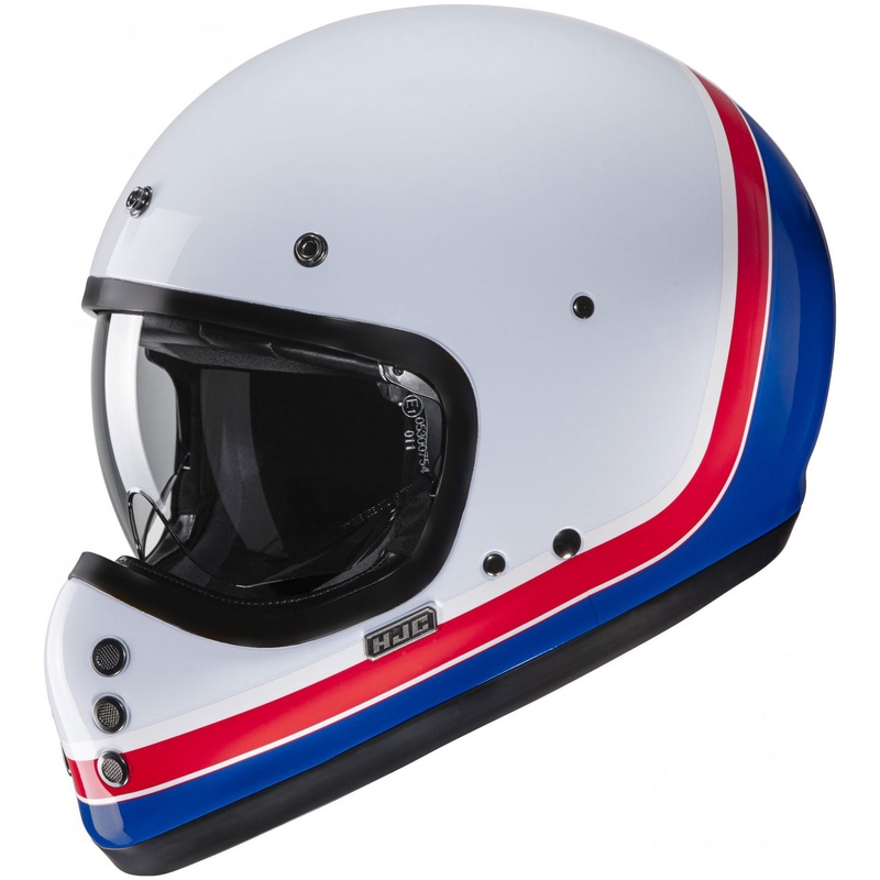 Cască integrală pentru motocicletă HJC V60 Scoby MC21 alb-roșu-albastru