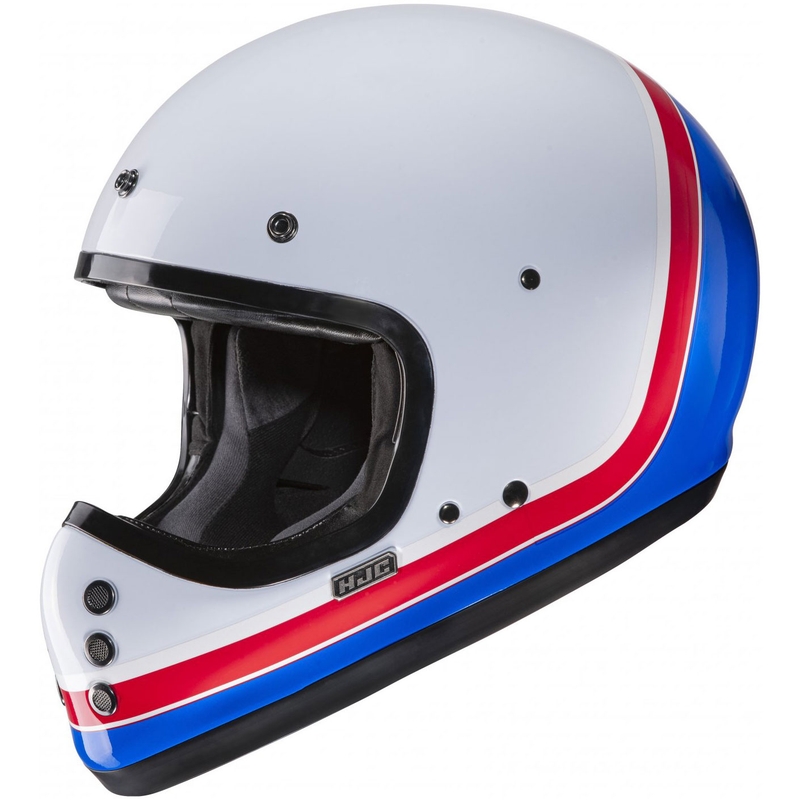 Cască integrală pentru motocicletă HJC V60 Scoby MC21 alb-roșu-albastru