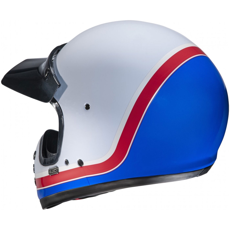 Cască integrală pentru motocicletă HJC V60 Scoby MC21 alb-roșu-albastru