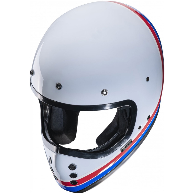 Cască integrală pentru motocicletă HJC V60 Scoby MC21 alb-roșu-albastru