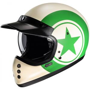 Cască integrală pentru motocicletă HJC V60 Nyx MC4SF alb-verde
