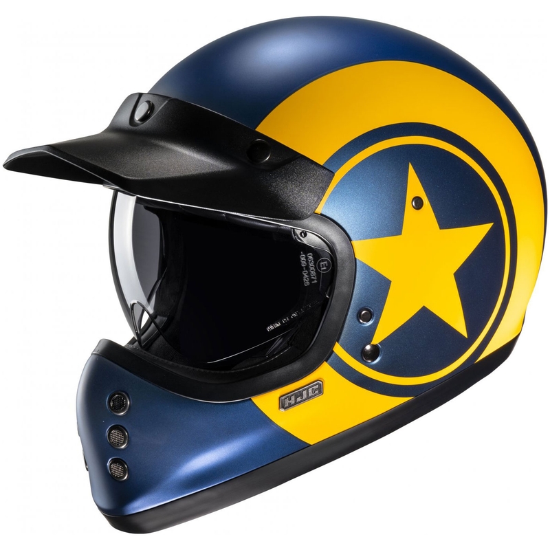 Cască integrală pentru motocicletă HJC V60 Nyx MC3SF albastru-galben