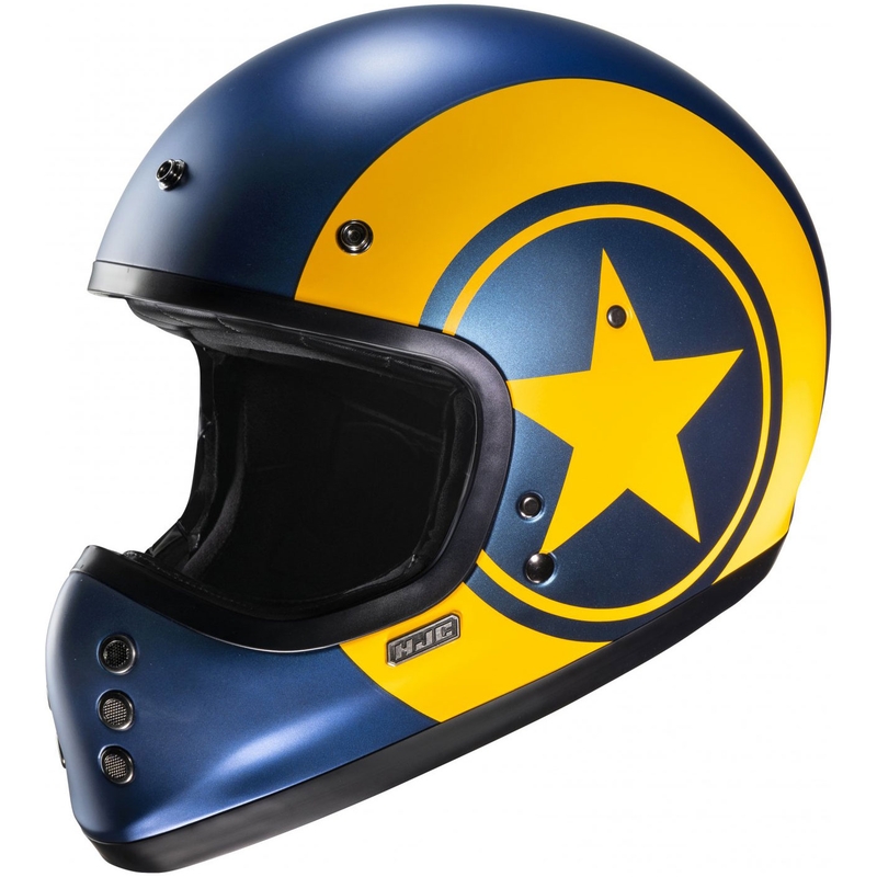 Cască integrală pentru motocicletă HJC V60 Nyx MC3SF albastru-galben