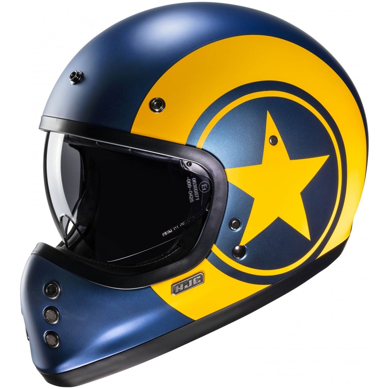 Cască integrală pentru motocicletă HJC V60 Nyx MC3SF albastru-galben