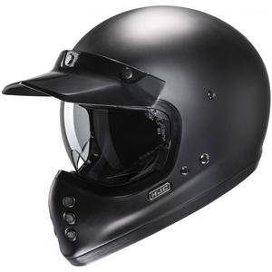 Casca moto integrala HJC V60 Solid semiplata neagra