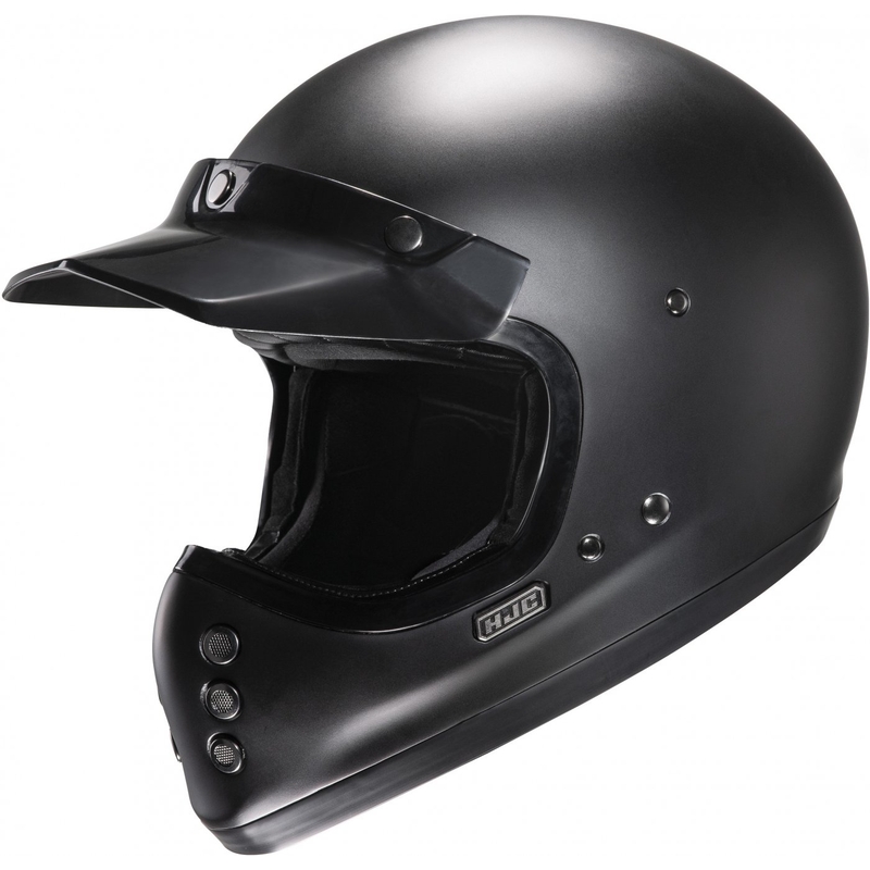 Cască de motocicletă HJC V60 Solid semi-plată integrală neagră
