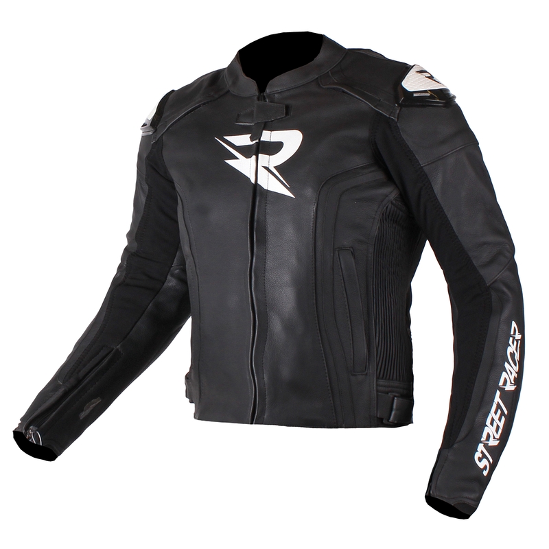 Geacă moto pentru femei Street Racer Adrianne negru-alb lichidare