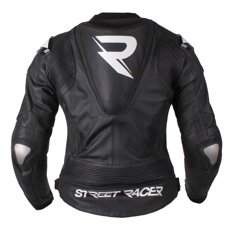 Geacă moto pentru femei Street Racer Adrianne negru-alb lichidare
