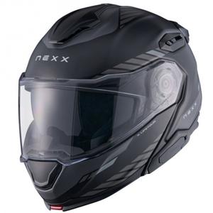 Casca de motocicleta rabatabila Nexx X.Lifetour Globe negru-gri mat
