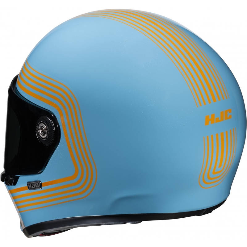 Casca moto integrala HJC V10 Foni MC27 turcoaz-portocaliu