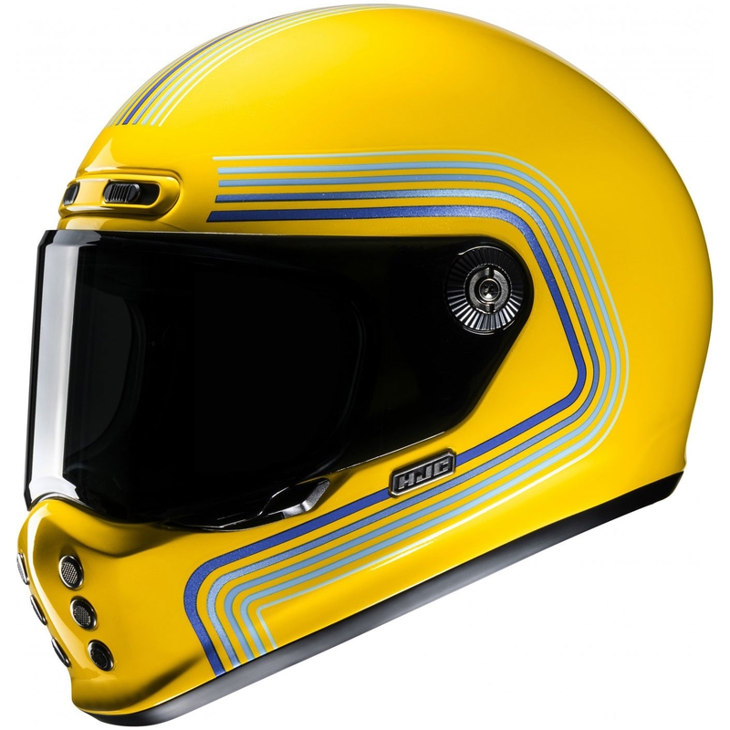 Casca moto integrala HJC V10 Foni MC3 galben-albastru