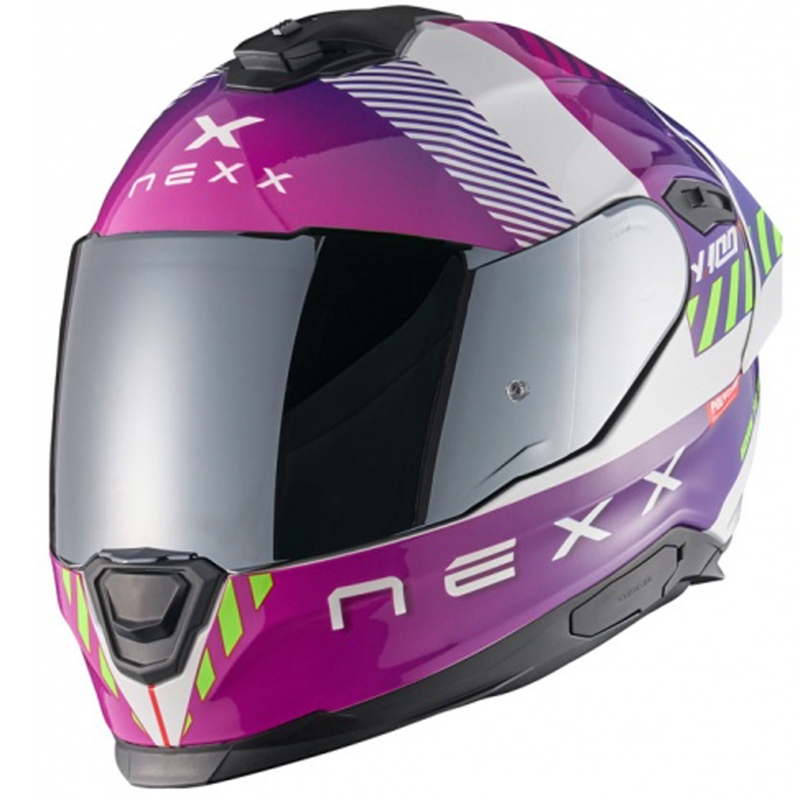 Cască de motocicletă integrală NEXX Y.100R Fade alb-violet