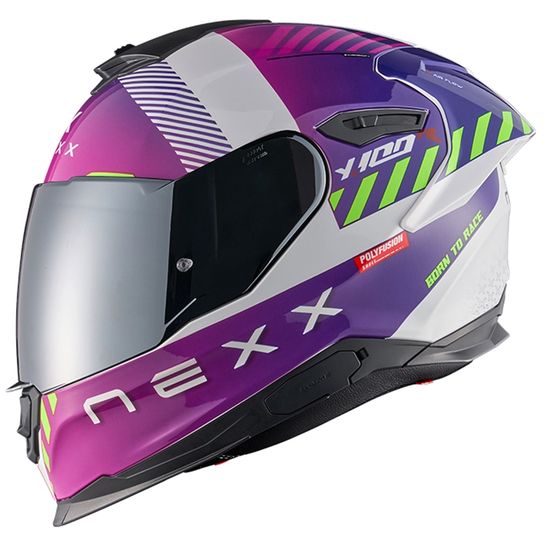 Cască de motocicletă integrală NEXX Y.100R Fade alb-violet