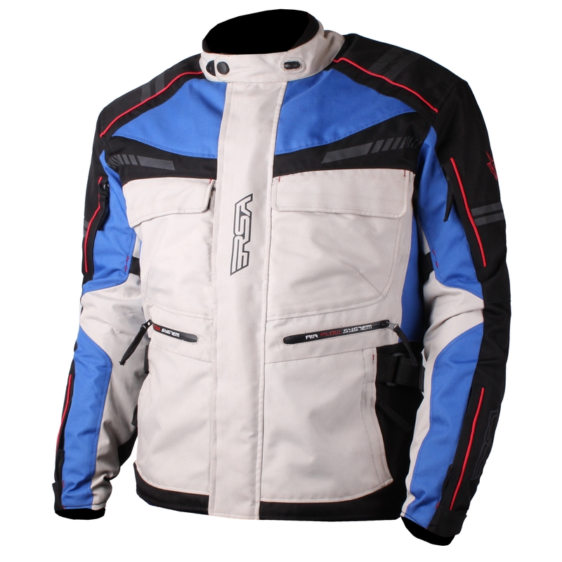 Jachetă pentru motociclete RSA Technit gri-negru-albastru lichidare