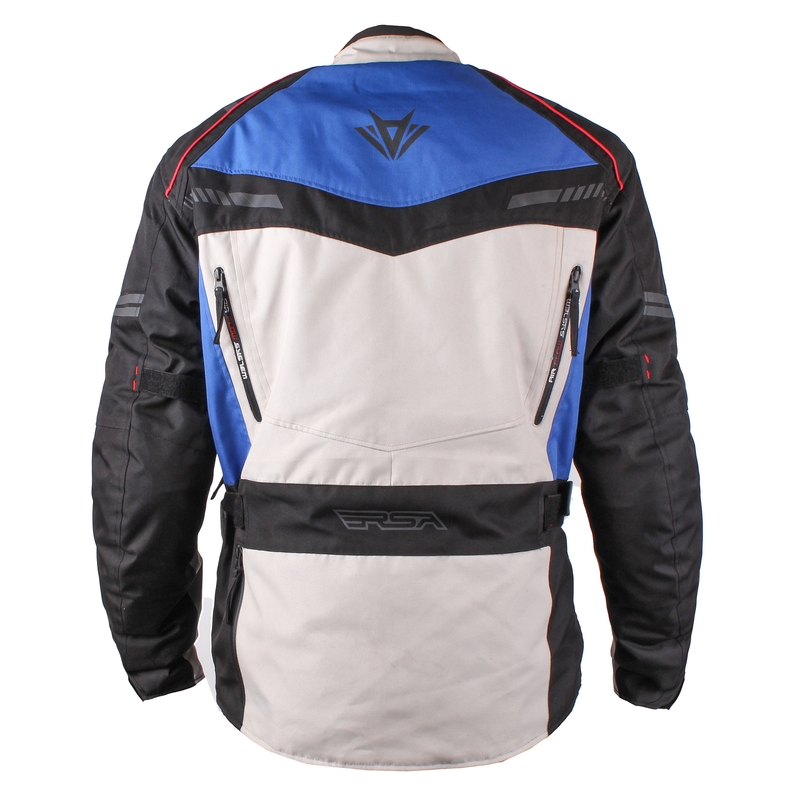 Jachetă pentru motociclete RSA Technit gri-negru-albastru lichidare