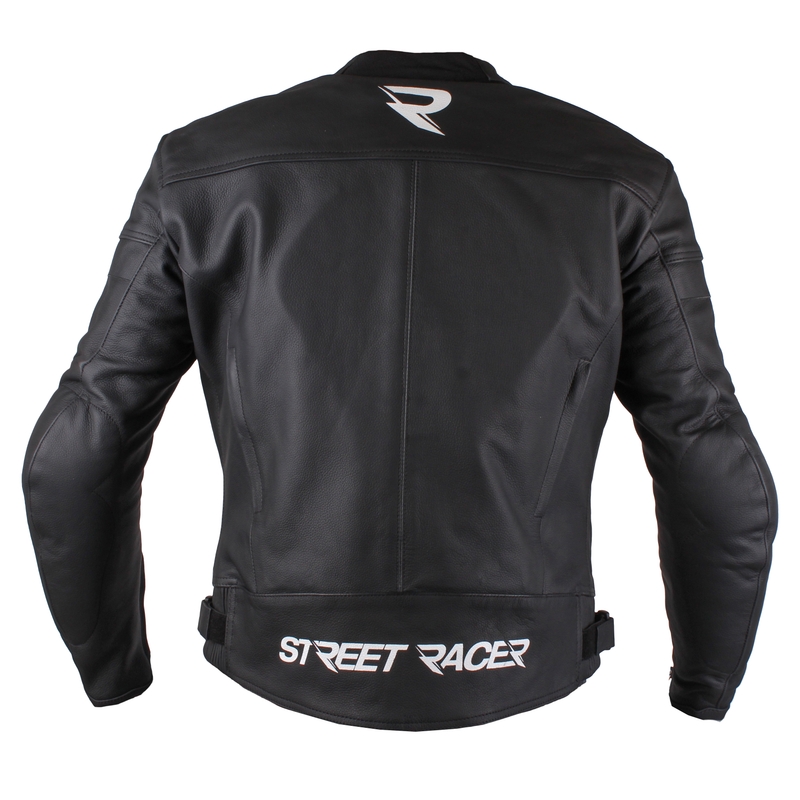 Geacă moto Street Racer Caliber negru-alb lichidare
