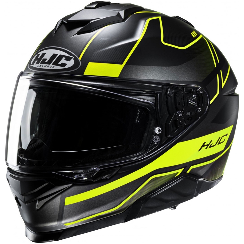 Casca moto integrala HJC i71 Iorix MC3HSF negru-galben fluo