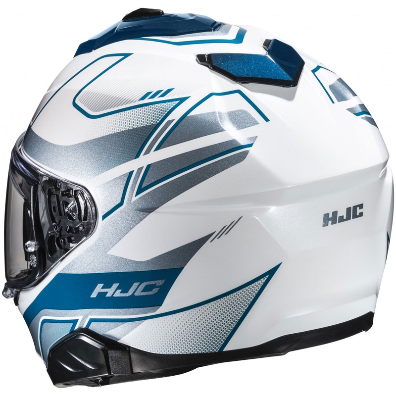 Casca integrala de motocicleta HJC i71 Iorix MC2 alb-albastru-argintiu