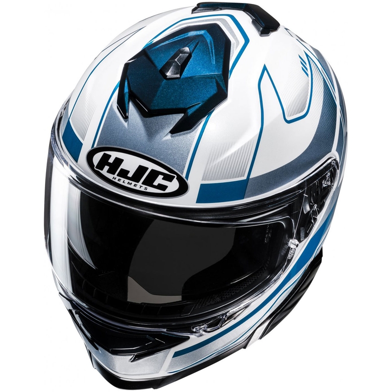 Casca integrala de motocicleta HJC i71 Iorix MC2 alb-albastru-argintiu