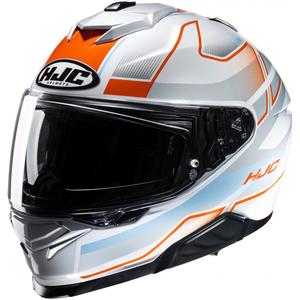 Casca moto integrala HJC i71 Iorix MC27 alb-portocaliu-gri
