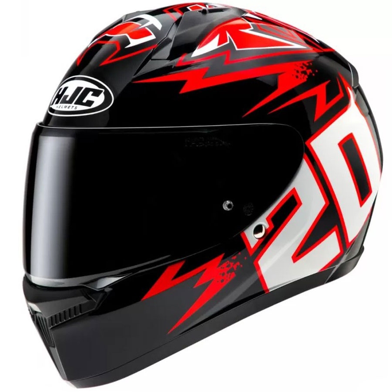 Casca moto integrala HJC C10 Diablo Mask MC1 negru-rosu-alb