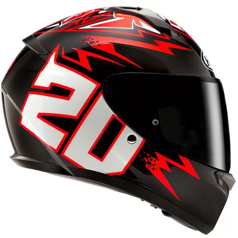 Casca moto integrala HJC C10 Diablo Mask MC1 negru-rosu-alb