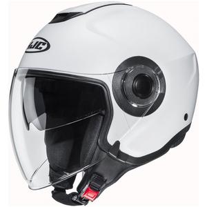 Cască de motocicletă deschisă HJC i40N Solid semiplat alb perlat