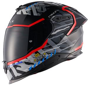 Casca moto integrala NEXX Y.100R Urbangram negru-rosu