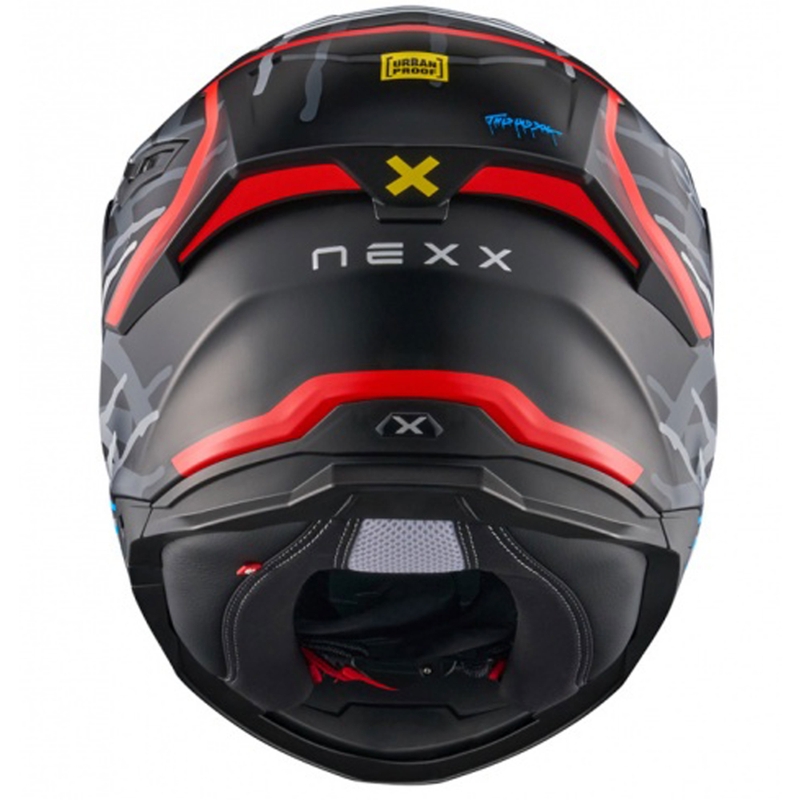 Casca moto integrala NEXX Y.100R Urbangram negru-rosu lichidare