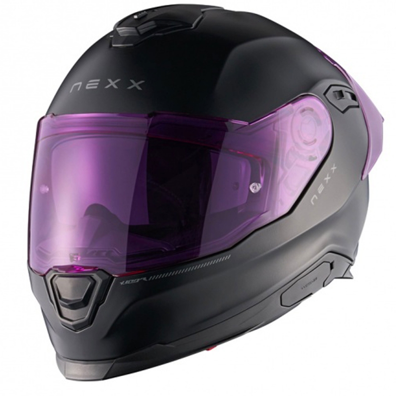 Casca moto integrala NEXX Y.100R Subsonic negru-roz mat