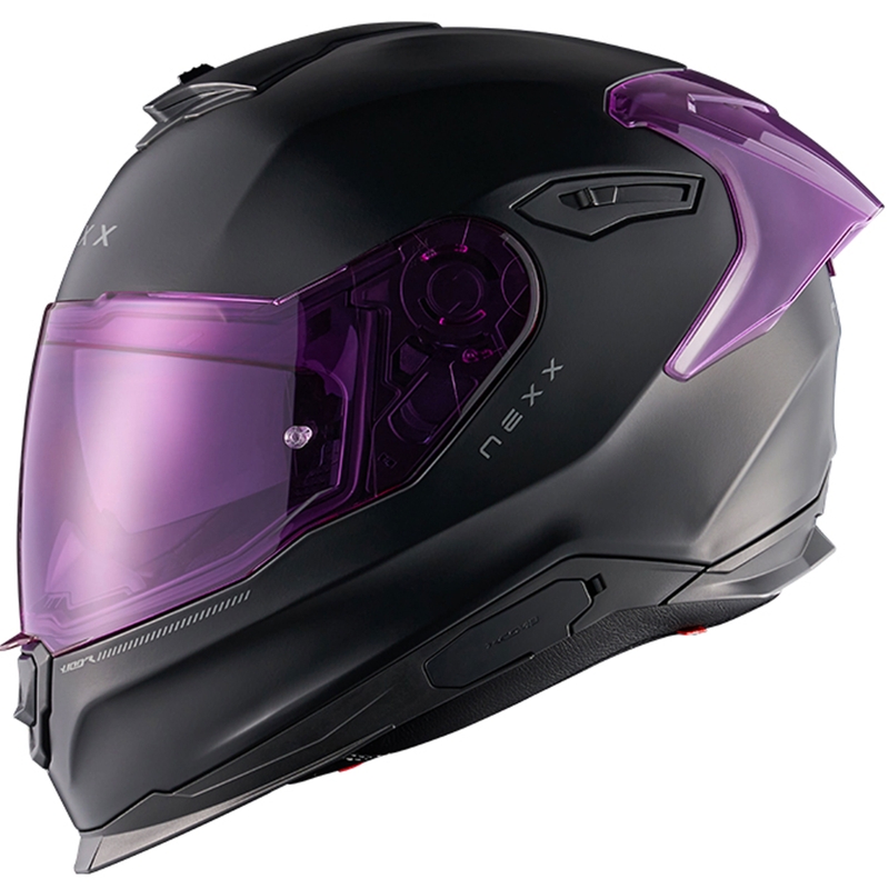 Casca moto integrala NEXX Y.100R Subsonic negru-roz mat