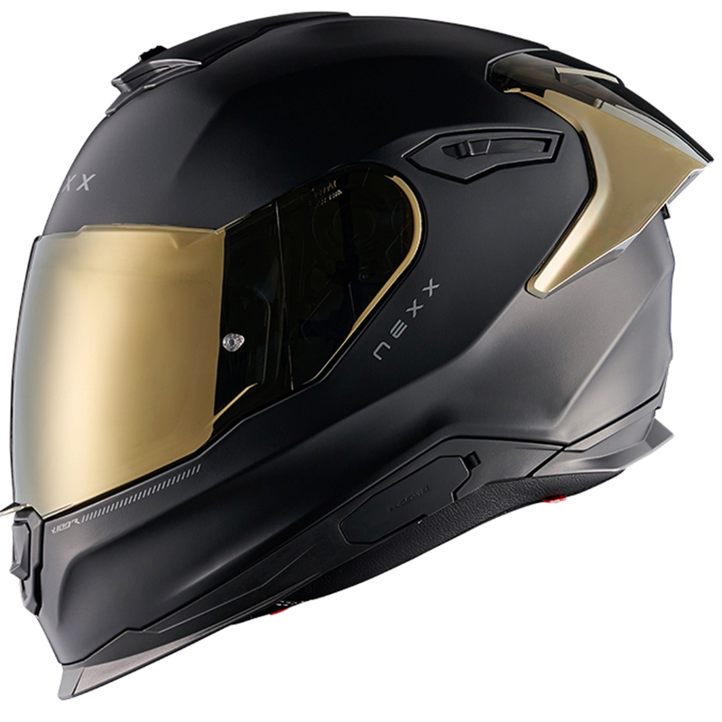 Cască integrală pentru motocicletă NEXX Y.100R Subsonic negru-auriu mat