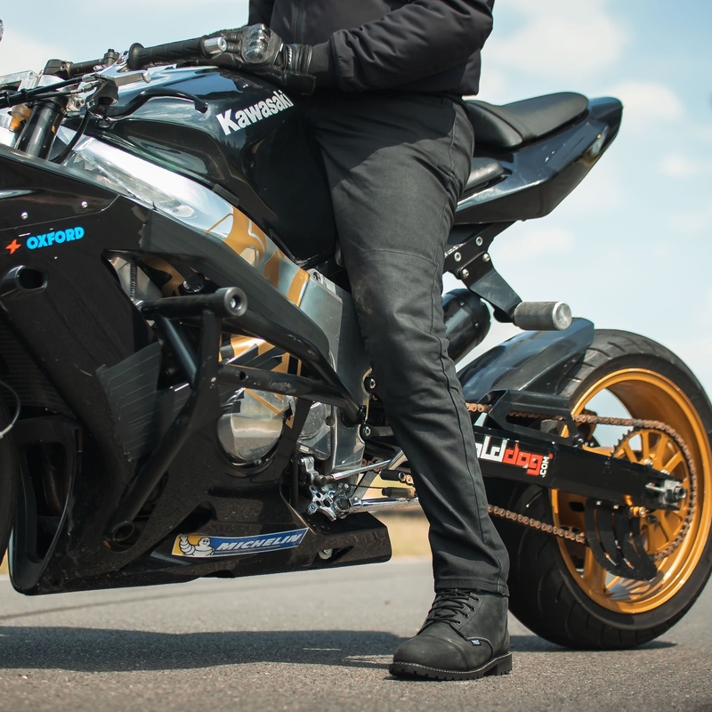 Blugi Slim AAA Aprobați Original Oxford Blugi negri pentru motociclete